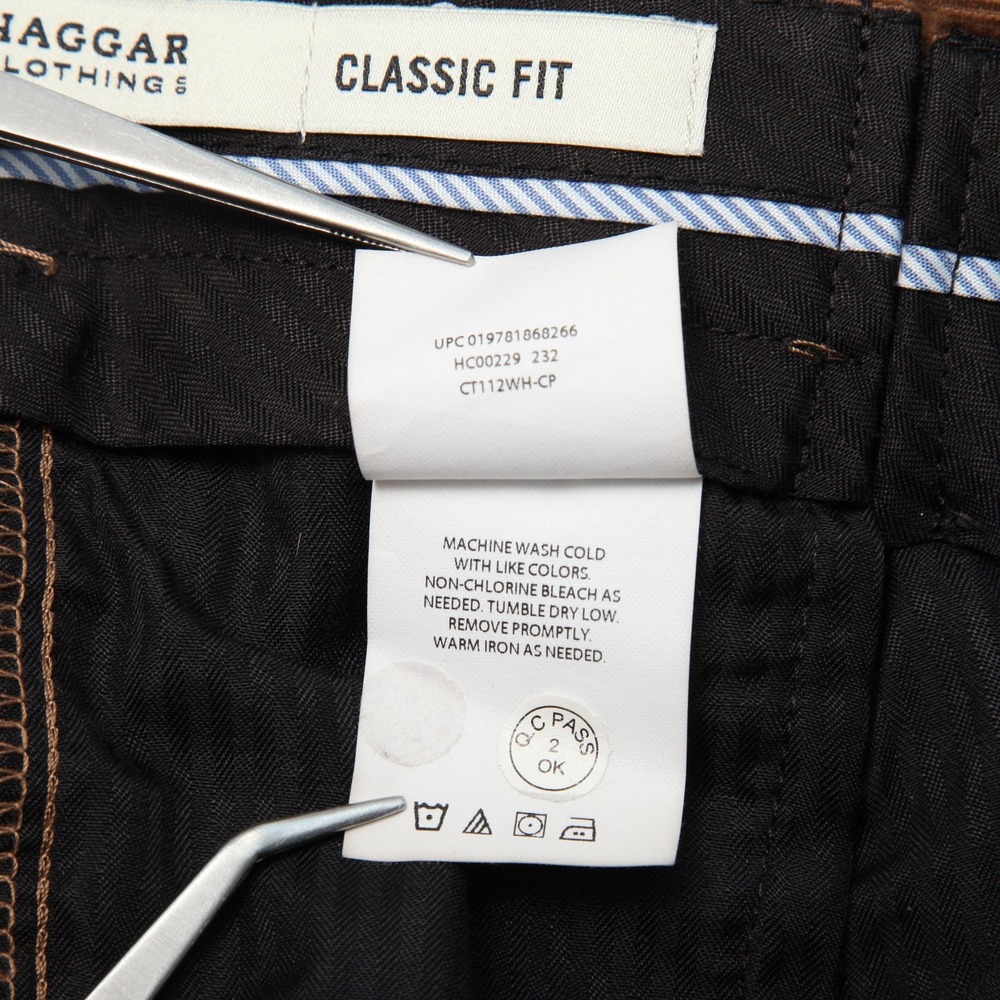 Haggar Pants Mens 42x32 Acrual 40x31 Brown Classic Fit Corduroy Stretch - Picture 7 of 15